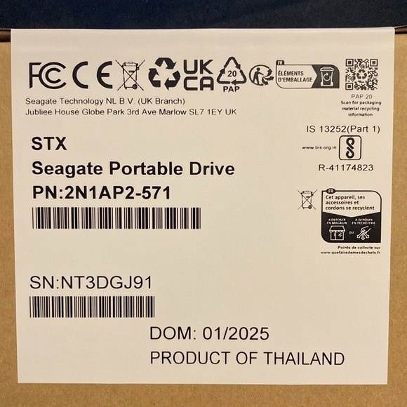 Seagate 2TB Portable Drive (New in box) - Picture 2 of 4